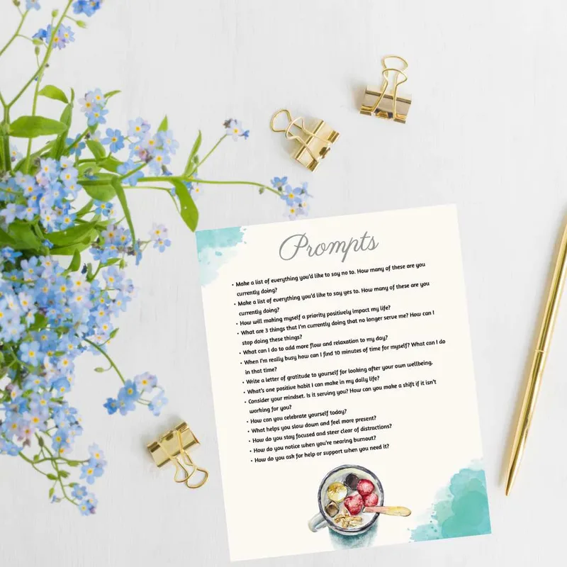 * FREEBIE* Self Care Journal Prompts