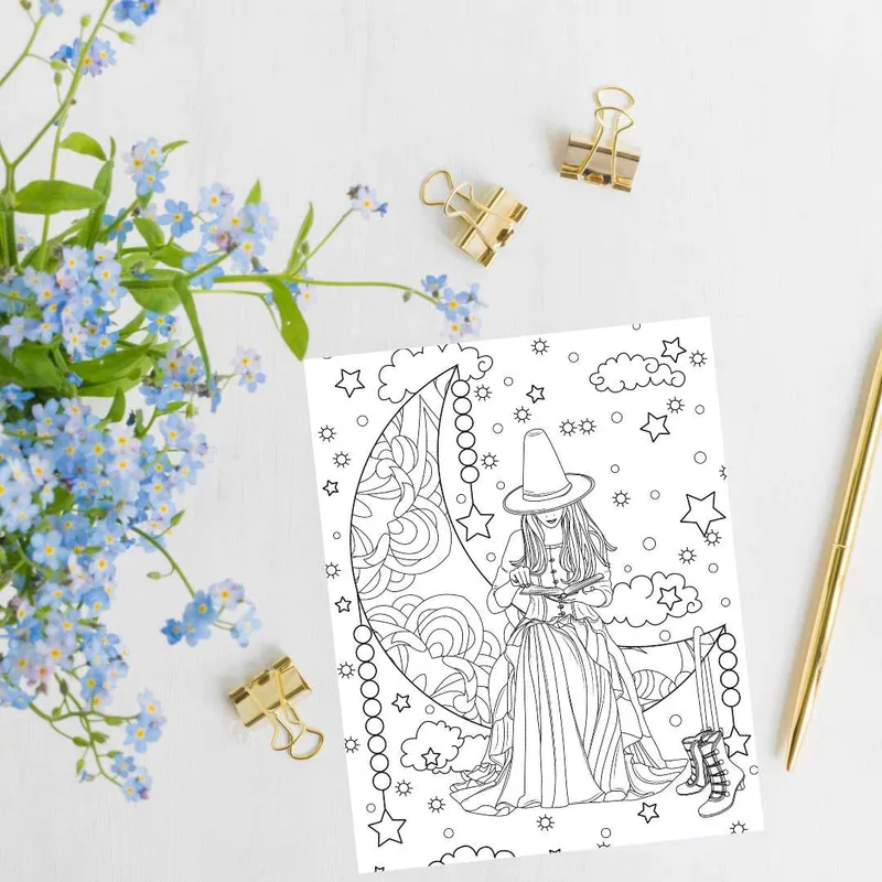 *FREEBIE* Witch Coloring Page
